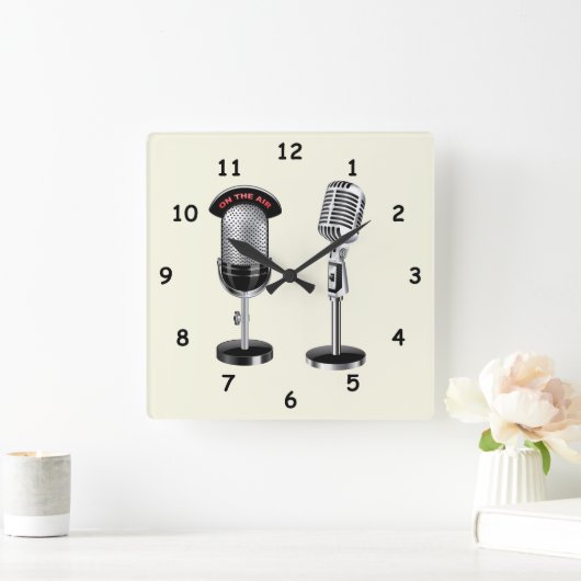 Koel microfoons vierkante klok (Huis)