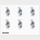 Koel middeleeuws water groene draak tattoo ronde sticker (Vel)