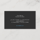 Koel Minimalistisch Monogram Modern Zwart-Wit Visitekaartje (Achterkant)