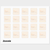 Koel Minimalistisch Vierkante Sticker (Vel)