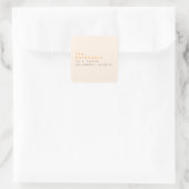 Koel Minimalistisch Vierkante Sticker (Tas)