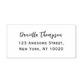 Koel Minimalistische Handtekening Naam Tekst Retou Rubberstempel (Afrduk)