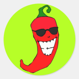 Koel Mister Red Hot Pepper Ronde Sticker