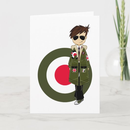Koel Mod. in Parka en Zonnebril Kaart (Voorkant)