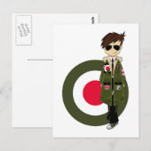 Koel Mod in Parka en zonnebrillen Briefkaart (Voorkant / Achterkant)