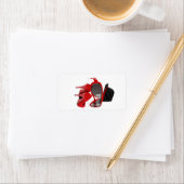 Koel Mode dames rode petten schoenen en glazen Etiket (Insitu)