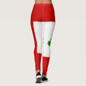 Koel Mode Libanese vlag Leggings (Achterkant)