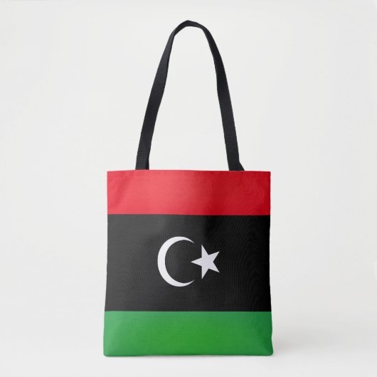 Koel Mode Libische vlag Tote Bag (Voorkant)