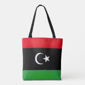 Koel Mode Libische vlag Tote Bag (Achterkant)