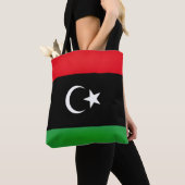 Koel Mode Libische vlag Tote Bag (Dichtbij)
