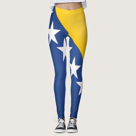 Koel Mode van de vlag van Bosnië en Herzegovina Leggings (Voorkant)