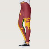 Koel Mode van de vlag van Sri Lanka Leggings (Links)