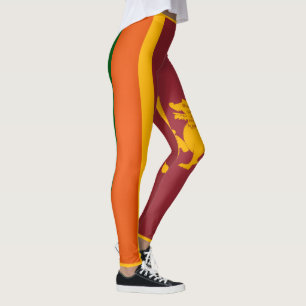 Koel Mode van de vlag van Sri Lanka Leggings