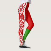 Koel Mode Wit-Rusland vlag Leggings (Rechts)