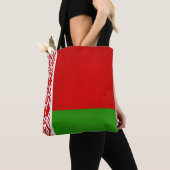 Koel Mode Wit-Rusland vlag Tote Bag (Dichtbij)