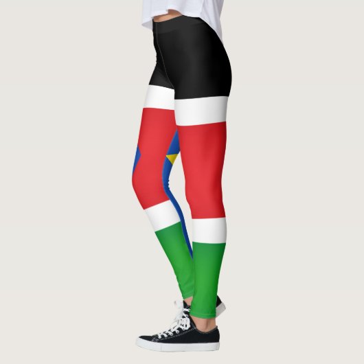 Koel Mode Zuid-Sudan vlag Leggings (Links)