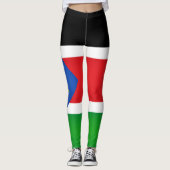 Koel Mode Zuid-Sudan vlag Leggings (Voorkant)