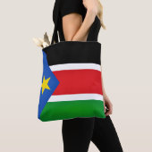 Koel Mode Zuid-Sudan vlag Tote Bag (Dichtbij)