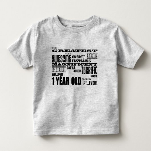 Koel Modern 1ste verjaardag : Groot 1 jaar oud Kinder Shirts (Voorkant)
