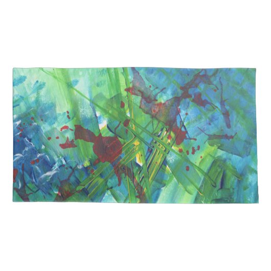 Koel modern Abstract acrylkunstloods Hoesje Kussensloop (Achterkant)