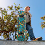 Koel Modern Abstract, kleurrijk Geometrisch Persoonlijk Skateboard<br><div class="desc">Dit coole en kleurrijke ontwerp biedt een abstract geometrisch patroon in heldere kleuren van blauw,  geel,  oranje en zwart. Maakt een groot geschenk voor een skateboardminnaar.</div>