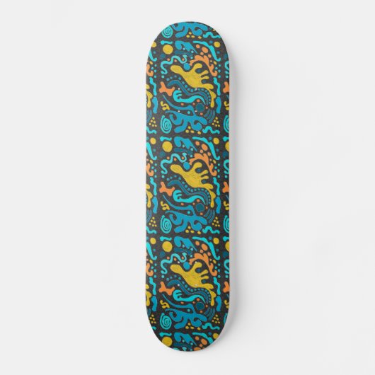 Koel Modern Abstract, kleurrijk Geometrisch Persoonlijk Skateboard (Voorkant)