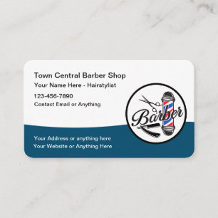 Koel modern barbershop embleem visitekaartjes