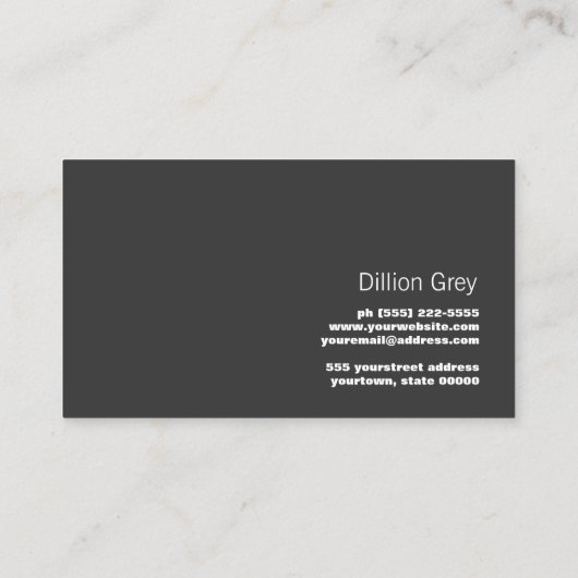 Koel Modern Black en Gold Minimalistisch Visitekaartje (Achterkant)