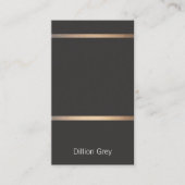 Koel Modern Black en Gold Minimalistisch Visitekaartje (Voorkant)