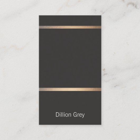 Koel Modern Black en Gold Minimalistisch Visitekaartje (Voorkant)