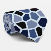 Koel modern blauw mozaïekpatroon stropdas (Opgerold)