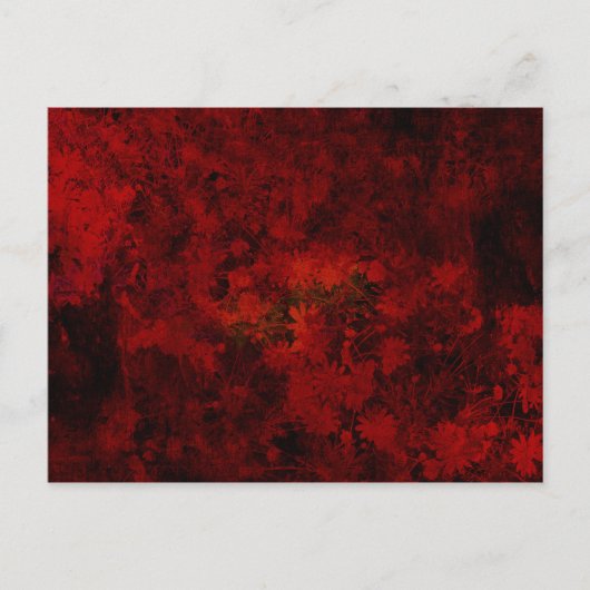 Koel, modern bloemenpatroon briefkaart (Voorkant)