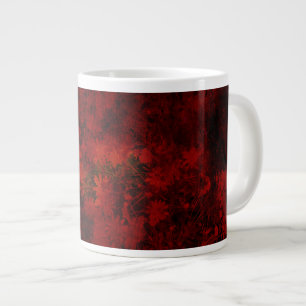 Koel, modern bloemenpatroon grote koffiekop
