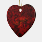 Koel, modern bloemenpatroon keramisch ornament (Links)