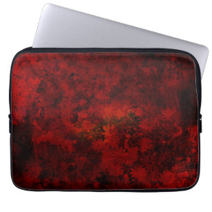 Koel, modern bloemenpatroon laptop sleeve