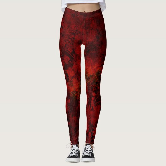 Koel, modern bloemenpatroon leggings (Voorkant)