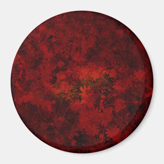Koel, modern bloemenpatroon magneet (Voorkant)