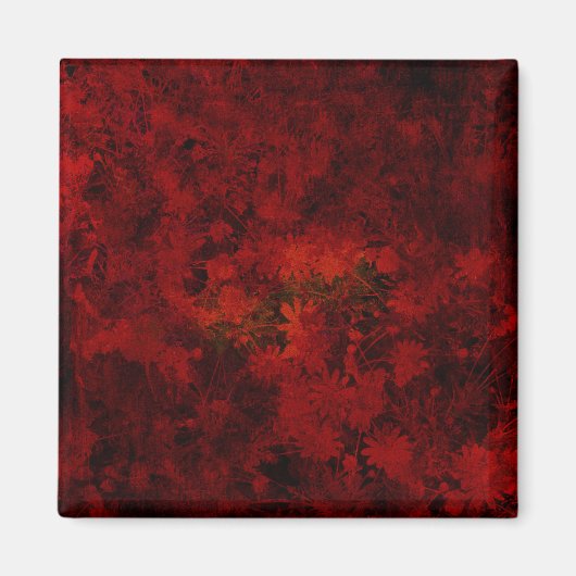 Koel, modern bloemenpatroon magneet (Voorkant)