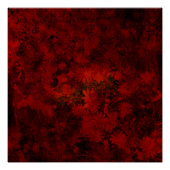 Koel, modern bloemenpatroon perfect poster (Voorkant)