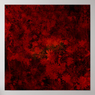 Koel, modern bloemenpatroon poster