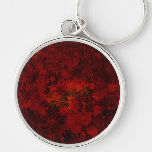 Koel, modern bloemenpatroon sleutelhanger (Voorkant)