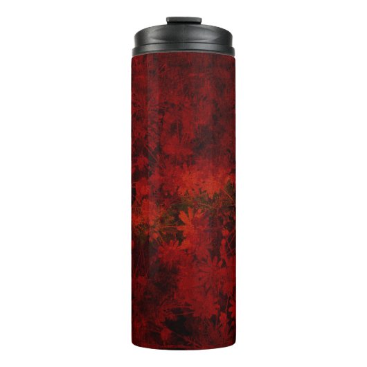 Koel, modern bloemenpatroon thermosbeker (Voorkant)