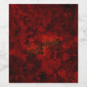 Koel, modern bloemenpatroon wijn etiket (Enkel label)