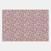 koel modern bloemenrood patroon inpakpapier vel (Voorkant 2)