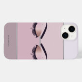 Koel modern chique gestreept, wimpers  Case-Mate iPhone case (Achterkant (horizontaal))