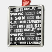 Koel Modern Design 4 Sons Positieve woorden Metalen Ornament (Links)