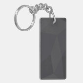 Koel, modern, elegant, trendy trapezoïde vormen sleutelhanger (Voorkant Links)