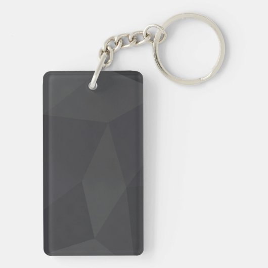 Koel, modern, elegant, trendy trapezoïde vormen sleutelhanger (achterkant)
