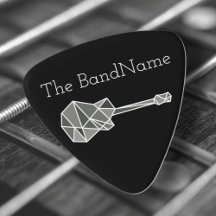 Koel, modern en geometrisch elektrisch gitaar op z