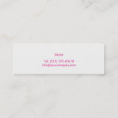 Koel, modern hout en roze cirkels patroon mini visitekaartje (Achterkant)